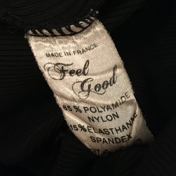 French Dark Navy Blue Shiny Ribbed Tank Top - Picture 10 of 10